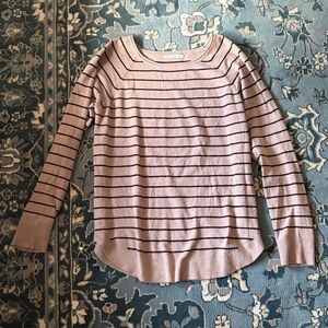 Pink Clover Beige and Black Striped Top